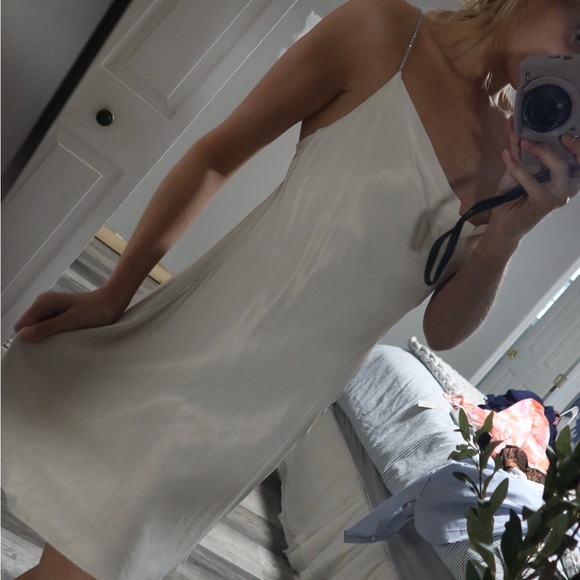 Zara Cream Slip Dress - Picture 1 of 2